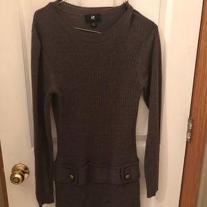 Gray long sleeve dress